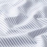 Popeline coton rayures bleu jean blanc – Tissu au mètre – Oeko-Tex