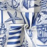 Coton enduit maritime bleu acier nature – Tissu au mètre – Oeko-Tex