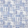 Coton enduit maritime bleu acier nature – Tissu au mètre – Oeko-Tex