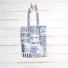 Coton enduit maritime bleu acier nature – Tissu au mètre – Oeko-Tex